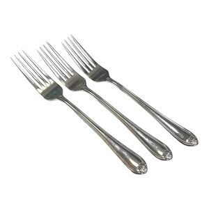 Lenox Silver Dinner Forks 18/8 Stainless Set of 3 Classic Unknown Pattern